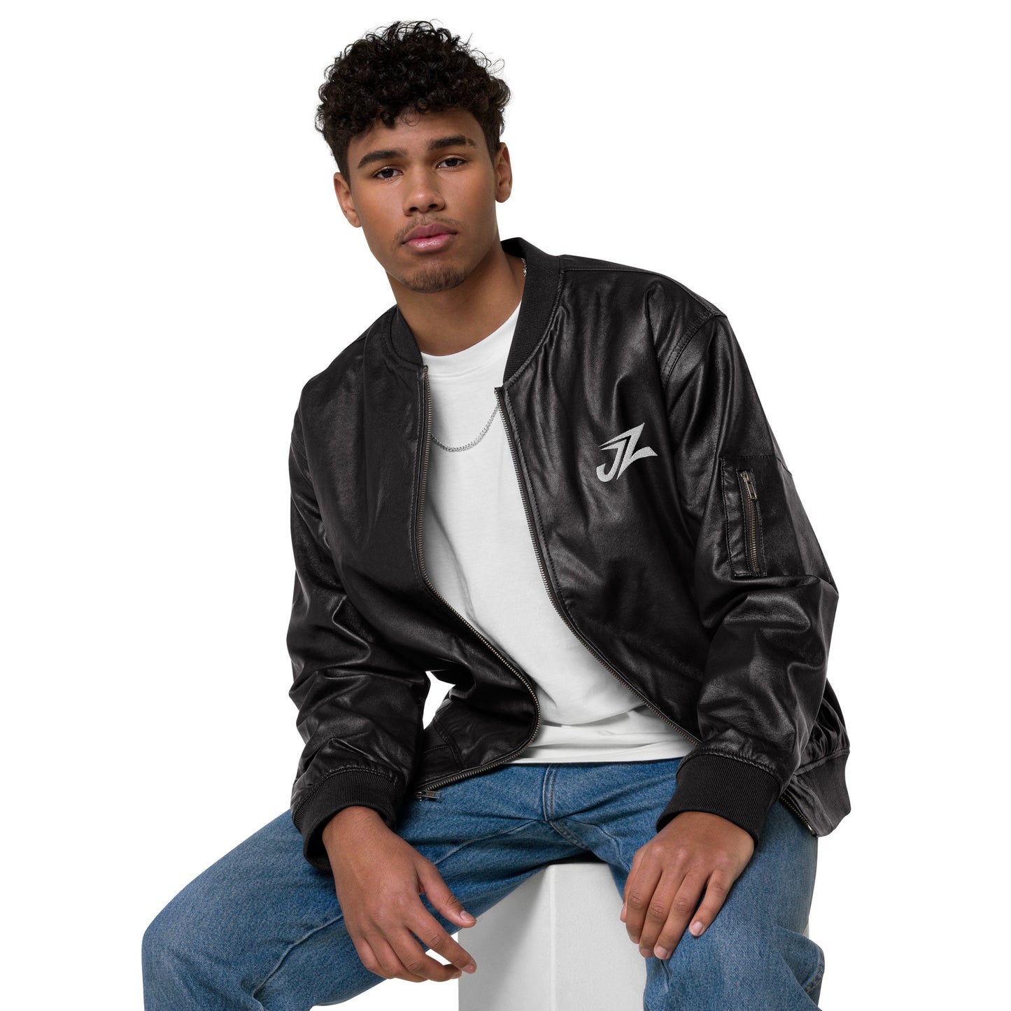 100 Unisex Leather Bomber Jacket