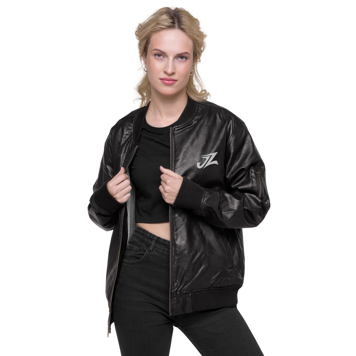 100 Unisex Leather Bomber Jacket