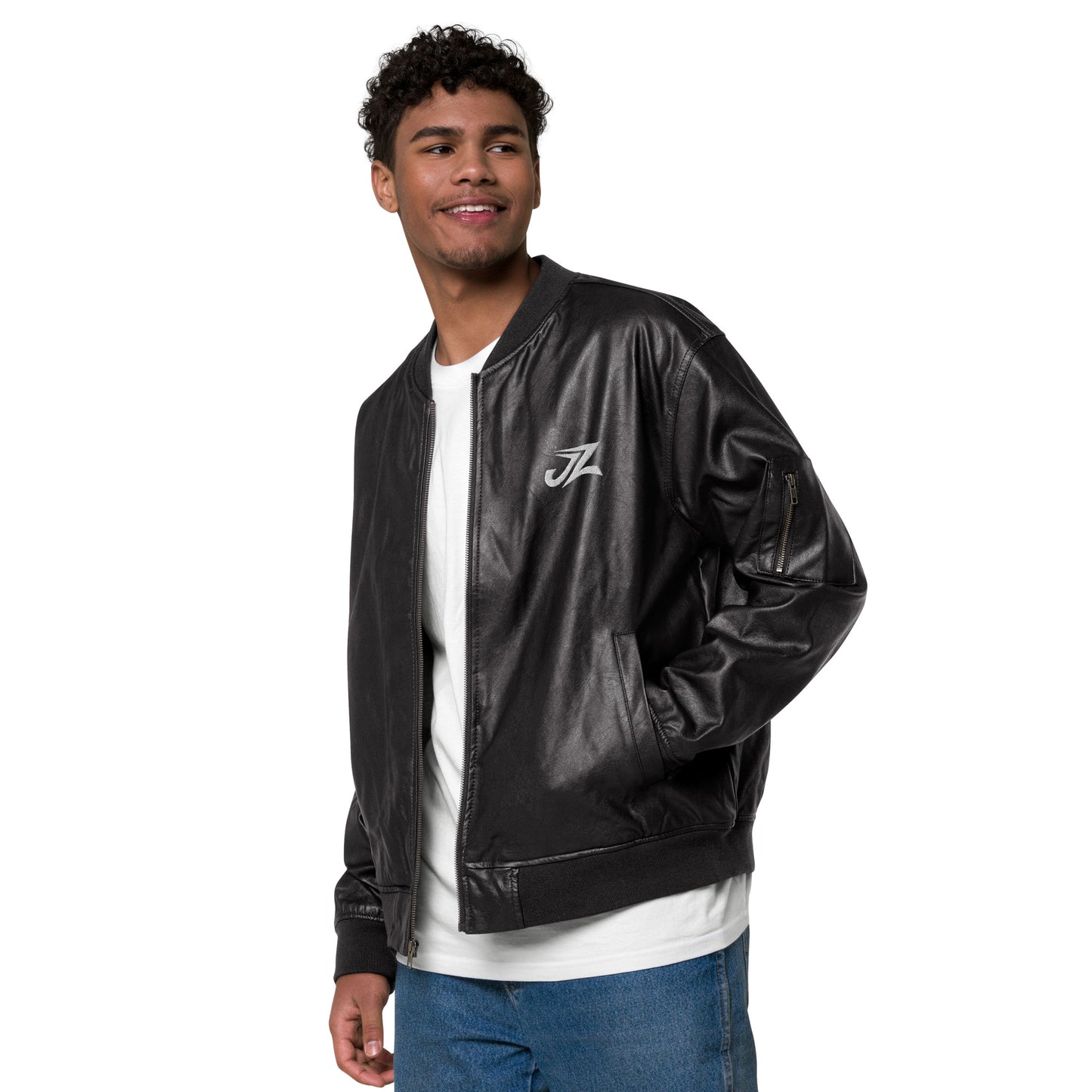 100 Unisex Leather Bomber Jacket