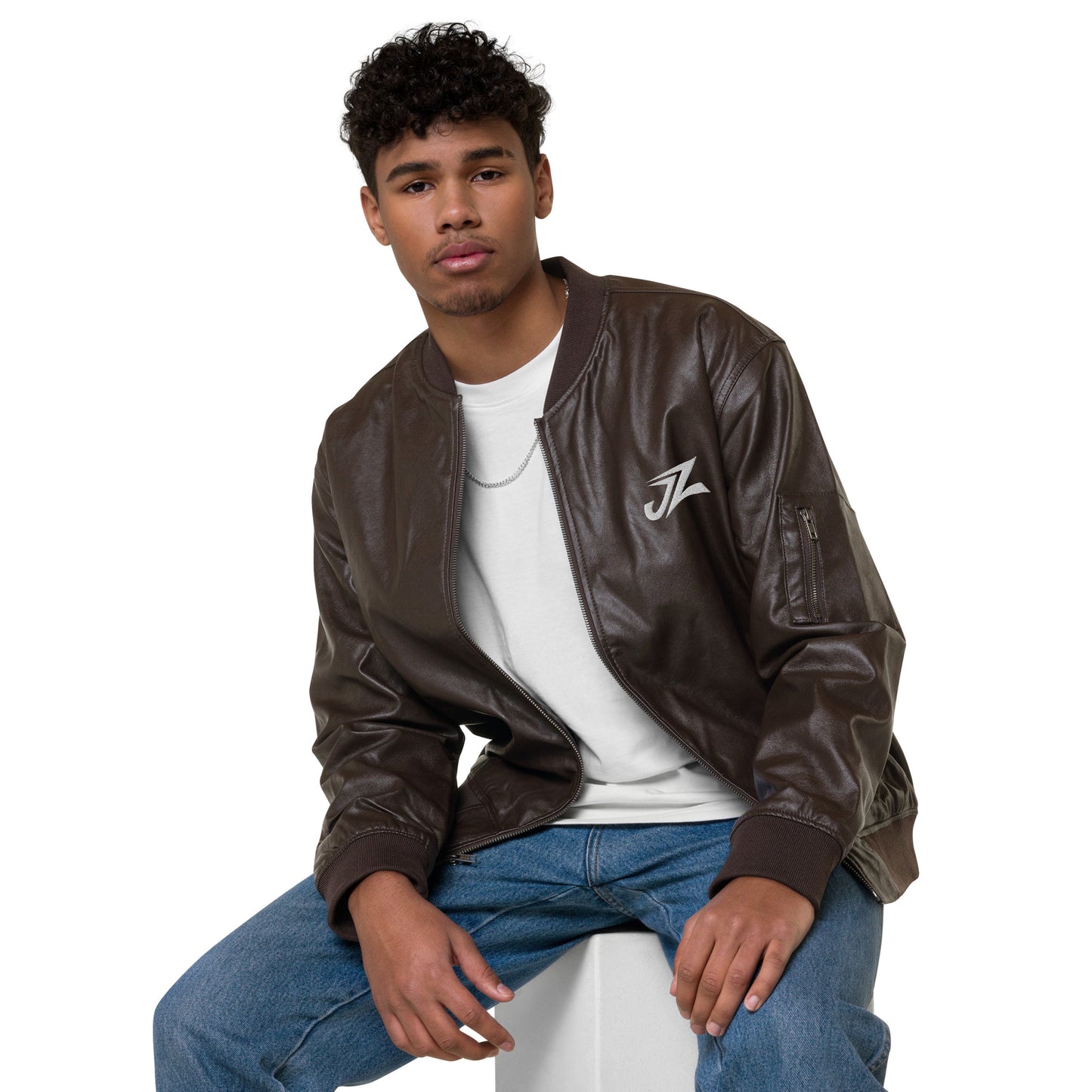 100 Unisex Leather Bomber Jacket