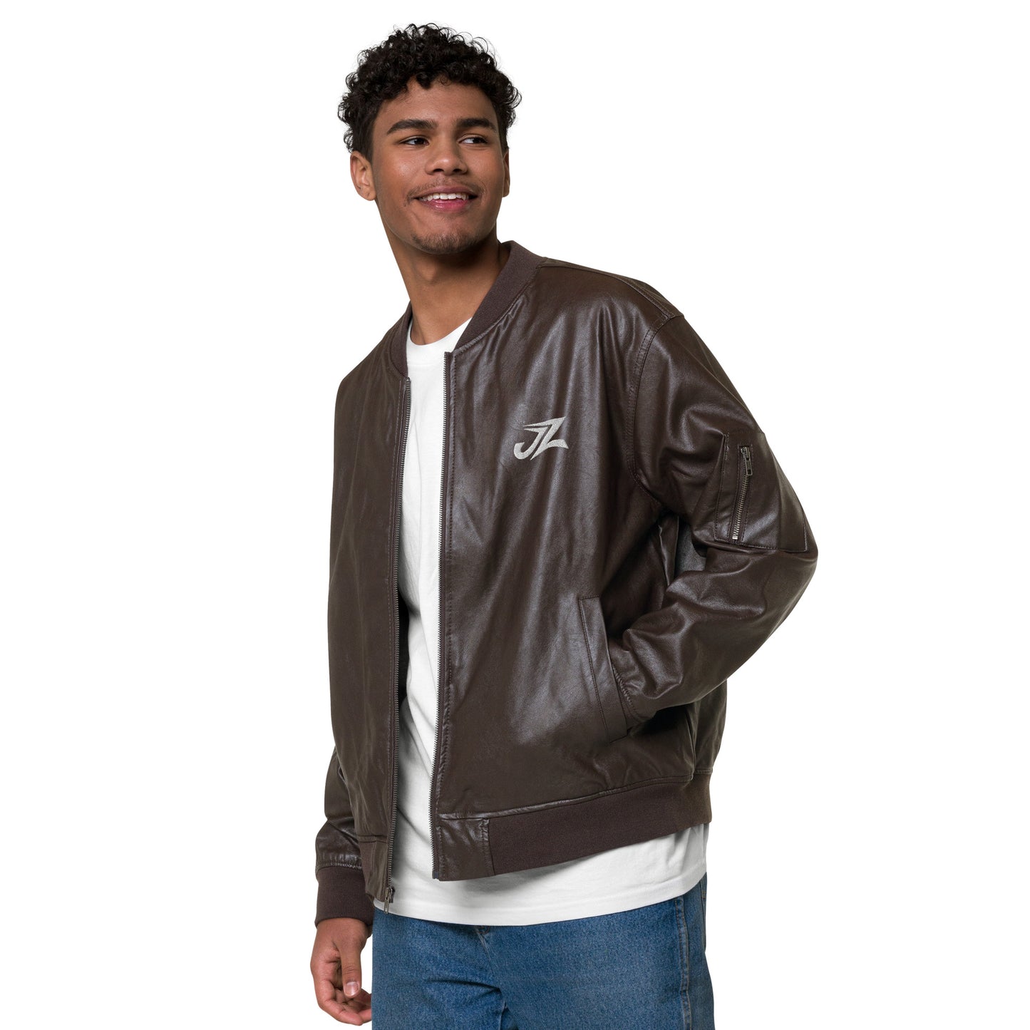 100 Unisex Leather Bomber Jacket